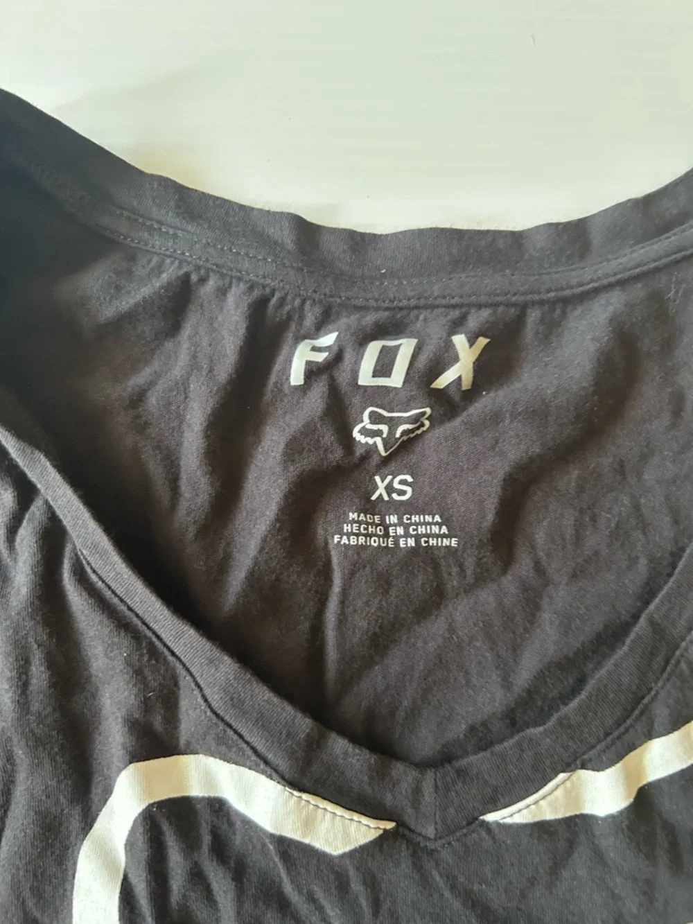 Fox Black Short Sleeve Tee with White Fox Head Logo - Picture 2 of 5